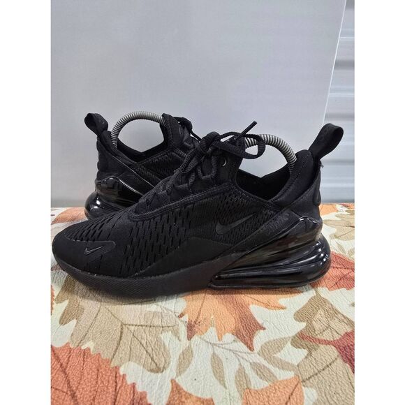 Nike Air Max 270 Triple Black Women's  Running Shoes Size 8 Sneakers Training - Picture 1 of 6